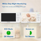 HelloBaby Baby Monitor with 2 Cameras, World First 6" IPS Split Screen, Display and Double Cameras, No WiFi, 30H Battery, 2-Way Audio, Pan-Tilt-Zoom, VOX Mode, Night Vision, 8 Lullabies, 1000ft Range