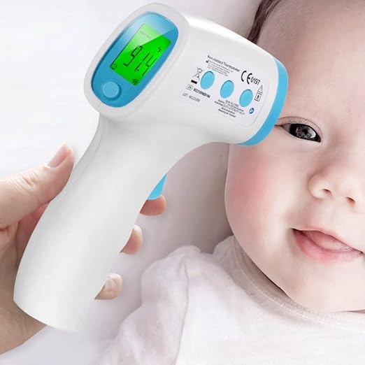 Baby Thermometer for Infants and Fever,No Touch Instant Read Digital Infrared Thermometer Gun with Fever Alarm, Touchless Kids Thermometer, Instant Accuracy Readings