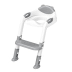 Potty Training Seat with Step Stool Ladder, SKYROKU Potty Training Toilet for Kids Boys Girls Toddlers - Comfortable Safe Potty Seat with Anti-Slip Pads Ladder Grey