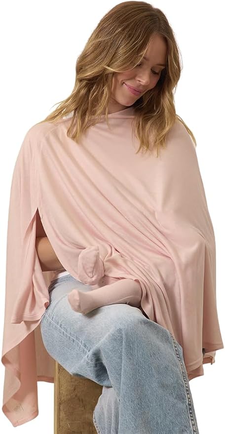 Solly Baby Nursing Cover, Ultra-Breathable, Lightweight Breastfeeding Cover-Up, Buttery-Soft Fabric, Universal Fit, Postpartum Essentials, Newborn Must Haves, Ballet