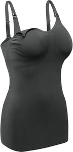 Women's Maternity Nursing Tank Tops with Built in Bra for Breastfeeding Camisoles Shirt 4Pack