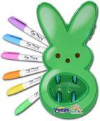 The Eggmazing Egg Decorator - Peeps Bunny - Arts and Craft Set Includes 6 Colorful Quick Drying, Non-Toxic Markers - Green - Packaging May Vary