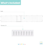 Regalo 194-Inch Super Wide Adjustable Baby Gate and Play Yard, 2-in-1, Bonus Kit, 4 Count (Pack of 1)