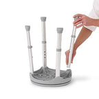 Medline Durable Aluminum Frame, Round Swivel Shower Stool, Gray, Supports up to 300lbs.