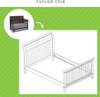 Full-Size Conversion Kit Bed Rails for Westwood Design Convertible Cribs - Solid Wood Rail - Toddler and Adult Bed Rail for Full-Size Beds - Essential Nursery and Baby Furniture (Unfinished, Option 3)
