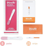 Wondfo 10 MIU/ml Early Result Pregnancy Test (Pack of 5) * 25 MIU/ml Pregnancy Test Strips (Pack of 25), Over 99% Accurate, Early Detection of Pregnancy