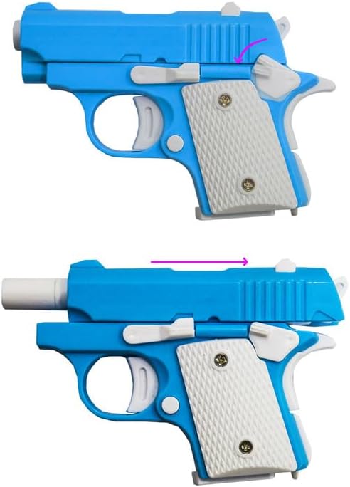 Easter Basket Stuffers,1911 3D Printed Small Pistol Toys, Stress Relief Pistol Toys for Adults, Suitable for Relieving ADHD, Anxiety,Easter Fillers Easter Gifts for Boys(2pcs-E)