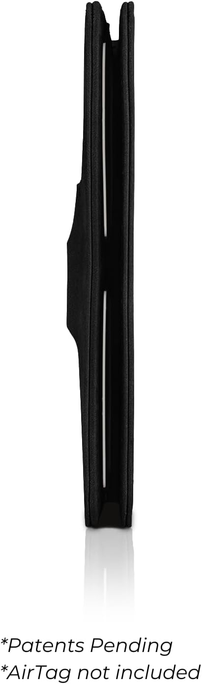 Kings Loot Passport Holder Wallet | RFID Protected Leather Travel Wallet with Built-in Trackable Holder | Holds 1-6 Cards & Passport | Slim & Stylish Wallets (Onyx Black)