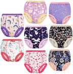 MooMoo Baby 8 Packs Potty Training Pants Cotton Absorbent Training Underwear for Toddler Boy and Girls 2T-9T