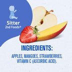 Gerber Stage 2 Baby Food, Apple Mango Strawberry Puree Pouch, 2 Servings of Fruit, No Added Sweetener, No Artificial Colors or Flavors, 12-Pack