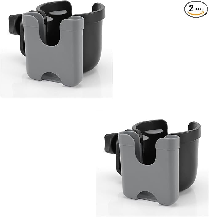 Accmor Stroller Cup Holder with Phone Holder, Bike Cup Holder, Universal Cup Holder for Uppababy Nuna Doona Strollers, 2-in-1 Cup Phone Holder for Stroller, Bike, Wheelchair, Walker, Scooter