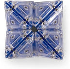 Speks Geode Pyramid 12-Piece Building Set - Cobalt - Fun Desk Toy for Adults