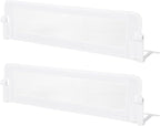 HONEY JOY 2 Pack Bed Rails for Toddlers, 60-Inch Extra Long, Foldable Portable Swing Down Safety Bed Guard Rail, Toddler Bed Rails for Crib, King Queen Full Twin Size Bed Mattress (White)
