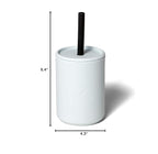 Avanchy Silicone Training Sippy Cup with Straw Lid – Tiny Cup for Babies 6+ Months to Toddlers 1 Year Old – 5 oz Infant Water Cup for Baby Led Weaning, Gray