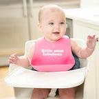 Baby Bib for Eating by Bella Tunno, Waterproof Silicone Bib with Large Food Catcher, Adjustable Fit for Babies 4-12 months & Toddlers 1-3 Years, Boys & Girls, Little Miss Fabulous