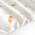 Stretchy Ultra Soft Jersey Knit Pack n Play Sheets Set 2 Pack, Portable/Mini Crib Sheets with Deep Pocket, Universal Fit Playard Pads Safe and Snug, Pretty Rose Flora for Girls, Orange Pink