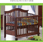 Full-Size Conversion Kit Bed Rails for Sorelle Convertible Cribs - Solid Wood Rail - Toddler and Adult Bed Rail for Full-Size Beds - Essential Nursery & Baby Furniture (Model #215, Cherry)