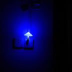 2Pack Sensor LED Night Light Plug in Lamp Mushroom Nightlight Cute Night Lights for Adults Kids Bedroom, Bathroom,Toilet,Hallway,Stairs,Kitchen Blue
