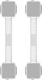 2 Pack Baby Proofing Safety Locks Child Safe for Cabinet Drawer Fridge Oven Dishwasher Doors, Toilet Seat & Lid, Adjustable Furniture Latches and Straps, 3M Adhesive No Drilling Button,Unlock Design