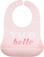 Baby Bib for Eating by Bella Tunno, Waterproof Silicone Bib with Large Food Catcher, Adjustable Fit for Babies 4-12 months & Toddlers 1-3 Years, Boys & Girls, Taco Belle