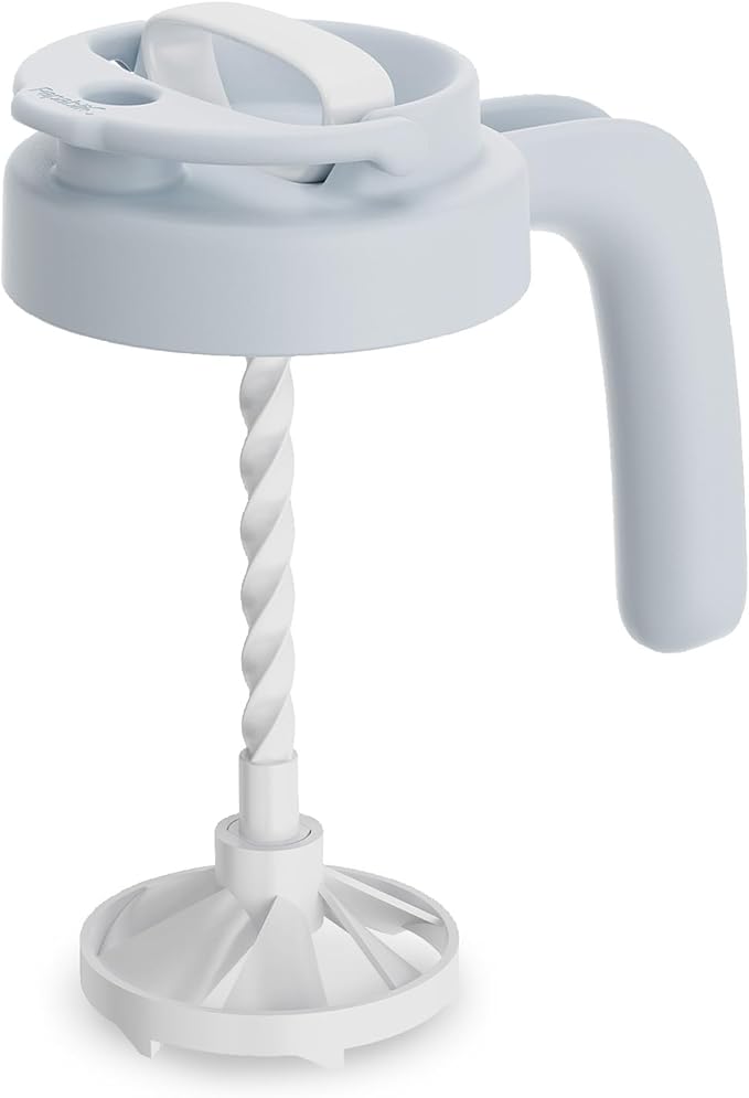 Papablic 32oz Formula Mixing Pitcher Lid, Breastmilk Pitcher Mixing Handle & Flip Locking Spout for Mixing Formula/Breastmilk/Protein Powder/Coffee, Blue