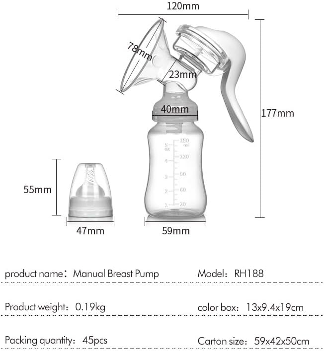 Manual Breast Pump for Breastfeeding, Small Portable Manual Breast Milk Catcher Baby Feeding Pumps & Accessories