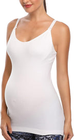 Nursing Tank Tops for Breastfeeding - Pregnancy Must Haves Maternity Camisoles with Built in Bra