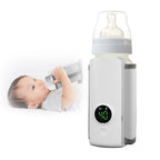 Portable Bottle Warmer for Travel, Baby Bottle Warmer On The Go, Fast Heating, Temperature Digital Display, USB Car Travel Bottle Warmer for Breastmilk and Formula