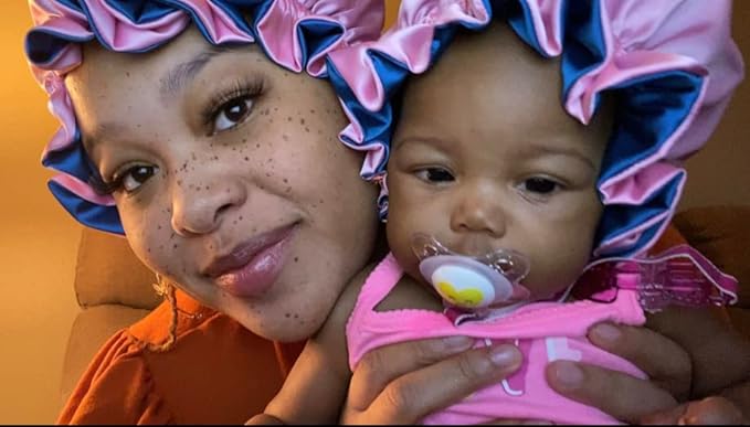 AKISS Baby Infant Newborn Toddler Satin Silk Hair Bonnet for Baby Girl Boy Sleeping Kids Cap Hat