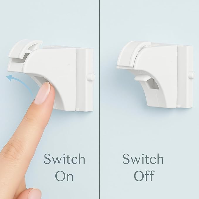 Magnetic Cabinet and Drawer Lock – 20-Piece Child Safety Lock Set + 2 Keys – Easy Installation No Drilling Required – Invisible and Aesthetic Design