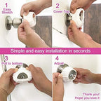 Enjoy Cover - Silicone Door knob Grips Maximum Grip Nonslip Arthritis & Senior Living Aids Grippy Easy Open Fits All Door Knob Universal Size Decorative 4 Pack (Black)