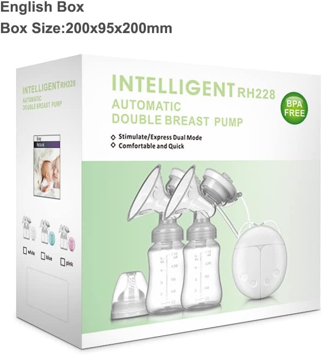 Manual Breast Pump - Automatic Double Electric Breast Pump Extractor De Leche Manual 3 Modes, 9 Levels，White
