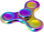 Rainbow Fidget Spinner - Metal Stainless Steel Figit Hand Toy for Kids and Adult (Round)