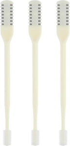 3Pcs 2-in-1 Nasal Hair Cutter Nostril Hair Remover Tool Portable Manual Mens Nose Hairs Trimmer Suitable for Men and Women with Soft Cleaning Brush (Cream)