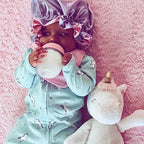 AKISS Baby Infant Newborn Toddler Satin Silk Hair Bonnet for Baby Girl Boy Sleeping Kids Cap Hat