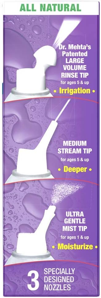 NeilMed NasaMist All in One Multi Purpose Saline Spray, 6.3 Fl Oz