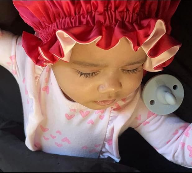 AKISS Baby Infant Newborn Toddler Satin Silk Hair Bonnet for Baby Girl Boy Sleeping Kids Cap Hat