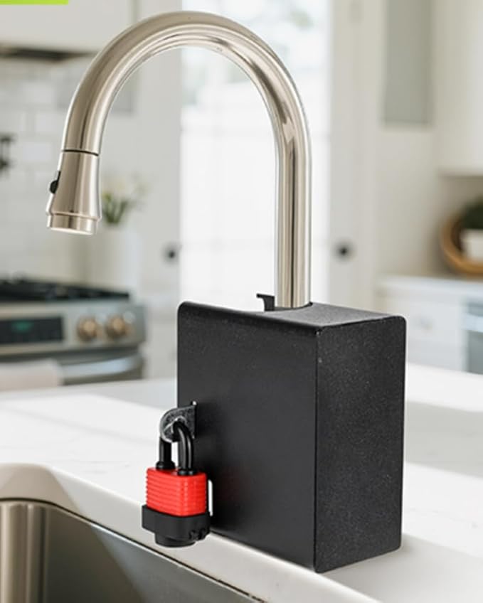 Faucet Lock Guard - Child Proof & Pet Proof Spigot Cover for Kitchen & Bathroom, Universal Anti-Touch Faucet Safety Protector for Kids Toddlers Babies | Double Check Sizes for faucets (Small)