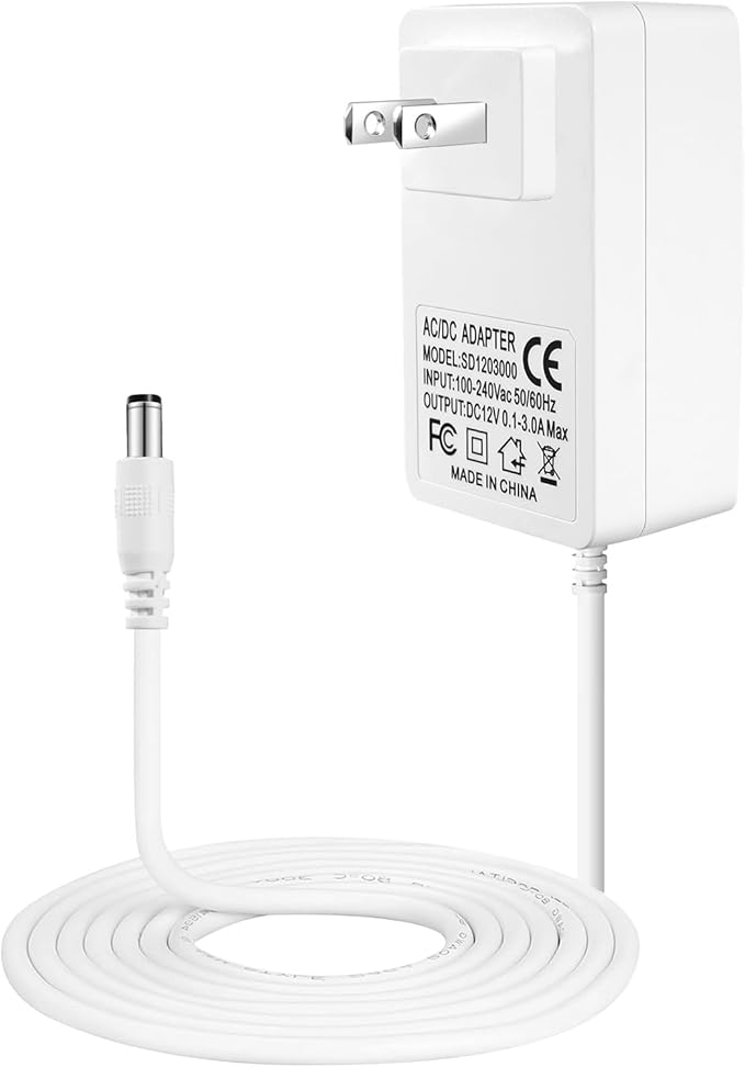 6ft Power Cord fit for 4moms mamaRoo 4, 12V 3A Charger fit for RockaRoo Baby Swing, AC Adapter Charging Plug Replacement fit for mamaroo 2015 Infant Seat Bouncer