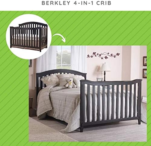 Full-Size Conversion Kit Bed Rails for Sorelle Convertible Cribs - Solid Wood Rail - Toddler and Adult Bed Rail for Full-Size Beds - Essential Nursery & Baby Furniture (Model #221, Espresso)