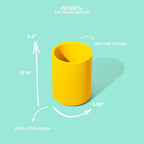 Avanchy Silicone Training Cup – 12 oz Open Cup for Toddlers and Infants – Ideal for Baby Led Weaning and Transitioning from Bottles, Magenta