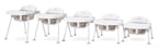 Foundations Secure Sitter 7" Feeding Chair, Stable “No Tip” Feet, 3-Point Adjustable Harness, Removable Tray, Easy to Clean, Smooth Plastic (White/Tan)