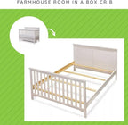 Full-Size Conversion Kit Bed Rails for Sorelle Convertible Cribs - Solid Wood Rail - Toddler and Adult Bed Rail for Full-Size Beds - Essential Nursery & Baby Furniture (Model #221, Weathered White)