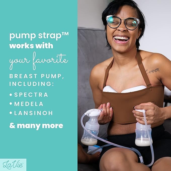 Pump Strap Hands-Free Pumping Bra, Breast Pump Bra for Breastfeeding Pumps for Women, Hands Free Pumping Bustier
