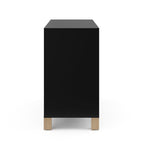 Storkcraft California 3 Drawer Combo Dresser (Black with Driftwood) – GREENGUARD Gold Certified, Interlocking Drawer System, Pre-Installed Drawer Tracks for Easier Assembly, Spacious Cabinet