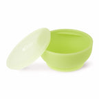 Olababy 100% Silicone Suction Bowl with Lid for Independent Feeding | First Stage Self Feeding Essential for Toddlers and Kids| Baby Led Weaning Snack Feeder | Food Container and Storage | (Kiwi)