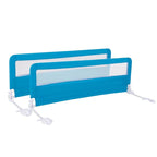 Costzon Bed Rail for Toddlers, 2 PCS Extra Long Swing Down Safety Bed Guards w/Straps for Convertible Crib, Kids Twin, Double, Full Size, Queen & King Bed, Folding Bed Rails for Baby (59-Inch, Blue)