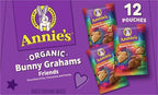 Annie's Organic Friends Bunny Grahams, Chocolate Chip, Chocolate, and Honey Baked Graham Snacks, 12 Pouches, 12 oz (Pack of 2)