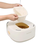 Bebamour Toddler Potty Training Toilet 3 in 1 Versatile Toilet Seat & Step Stool & Potty Chair Portable Potty Trainer for Boys & Girls with with 100 Pack Trash Bags (Dinosaur Coffee)