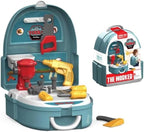Kids Pretend Play Tool Box Set – Construction Role Play Backpack Toy for Boys & Girls, Little Handyman DIY Tools Playset for Children, Parent-Child Interactive Play (Tools Box)